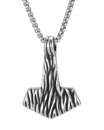 Thorvald Mjølner Halskæde   Rustfrit Stål   Nordisk Kraft