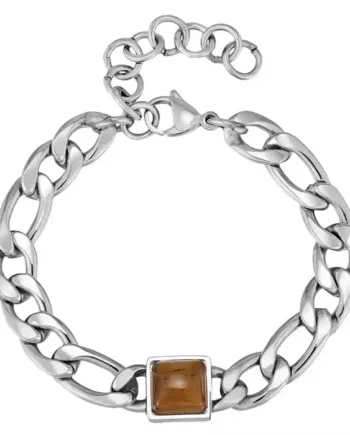 Tiger Eye Chain Bracelet   Herrearmbånd   Rustfrit Stål