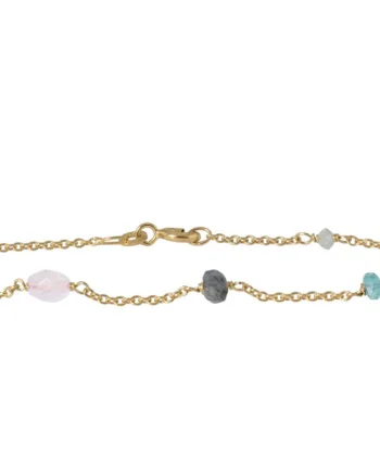 Tilbud Guldarmbånd Med Sten  Spar 40  Rabinovich Armbåd   Guld Med Rosenkvarts  Pink Safir  Grå Safir Og Apetite