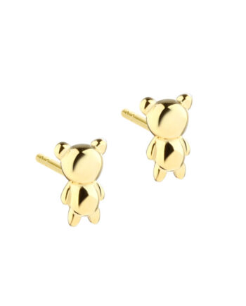 Tiny Teddy Earstud   Golden