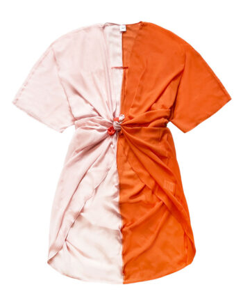 Tofarvet Kimono   Abrikos Og Pudder  Breeze One Size