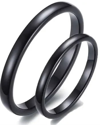 Tungsten Forlovelsesring  Quot Black Quot