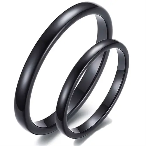 Tungsten Forlovelsesring  Quot Black Quot