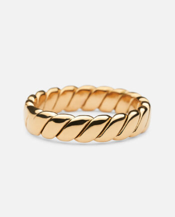 Twist Chain Ring 18k Guldbelagt
