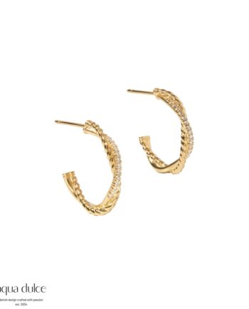Twisted Darling Hoop Big   Golden