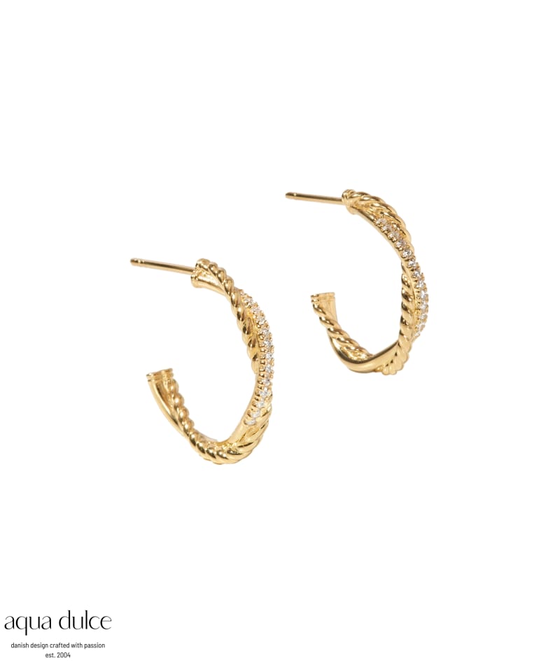 Twisted Darling Hoop Big   Golden