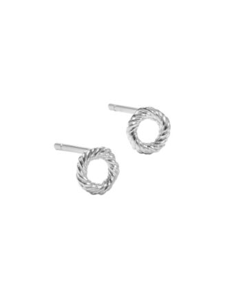 Twisted Earstud Small   Silver