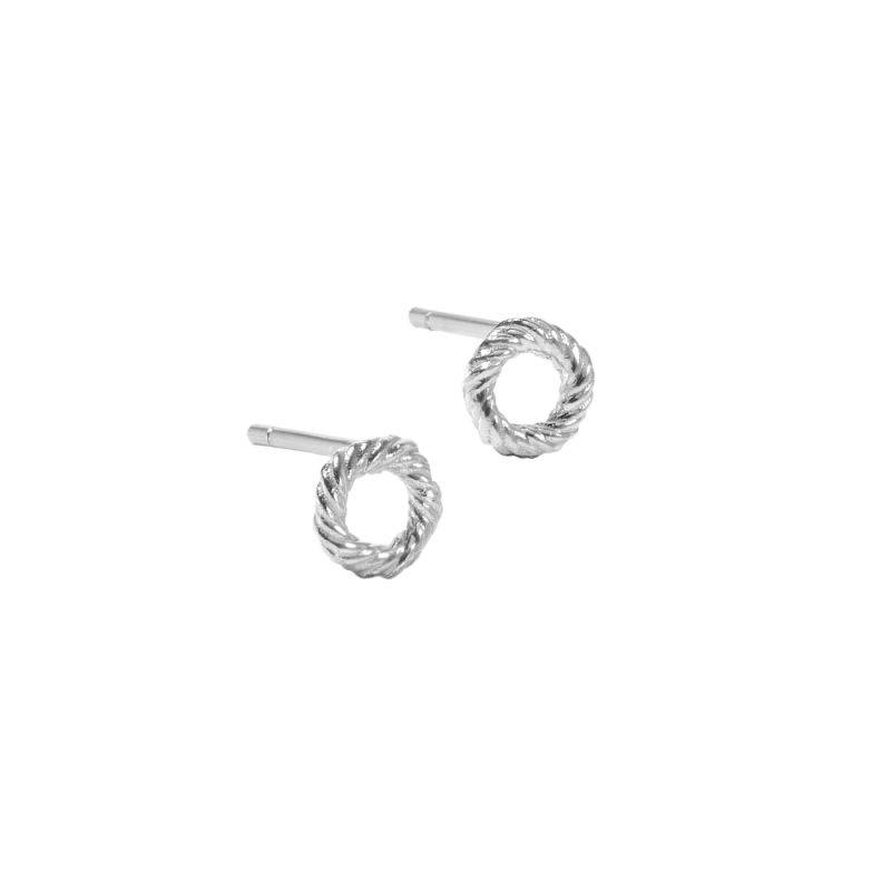 Twisted Earstud Small   Silver