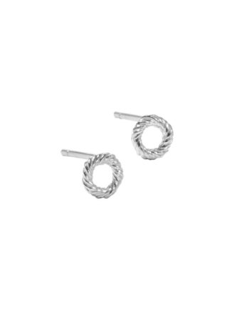 Twisted Earstud Tiny   Silver