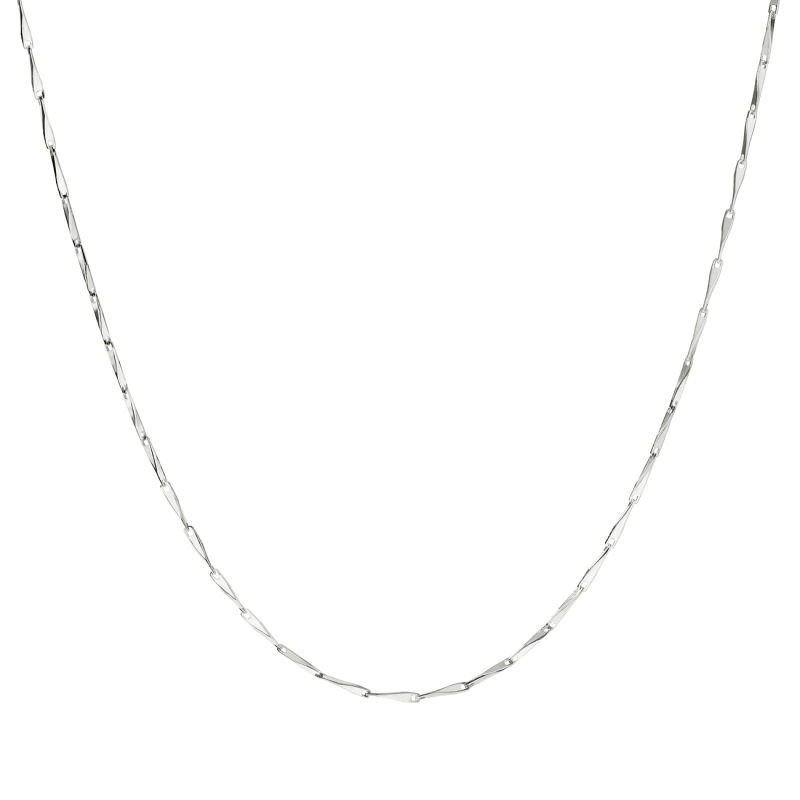 Twisty Necklace   Silver