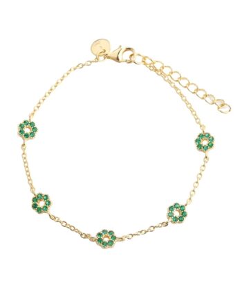 Verde Flower Bracelet   Golden