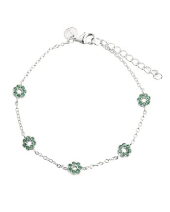 Verde Flower Bracelet   Silver
