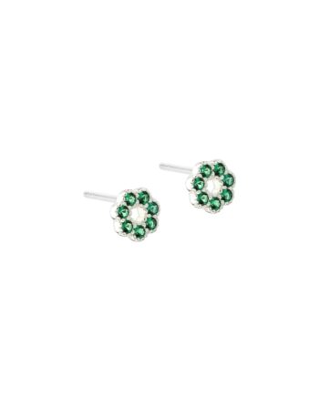 Verde Flower Earstud   Silver