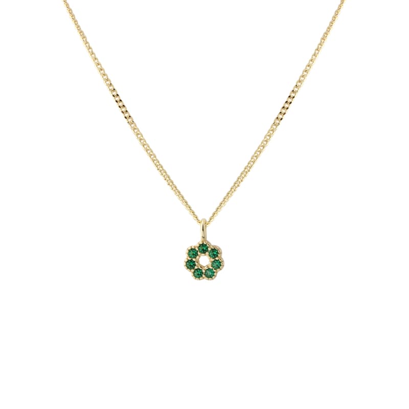 Verde Flower Necklace   Golden