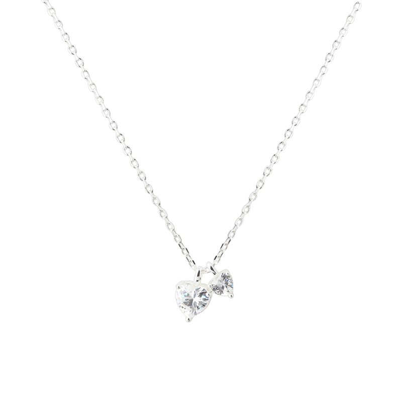 Vida Hearts Necklace   Silver