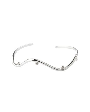 Wavy Bangle   Silver