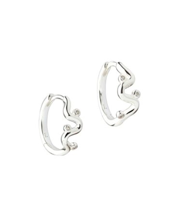 Wavy Hoop     Silver
