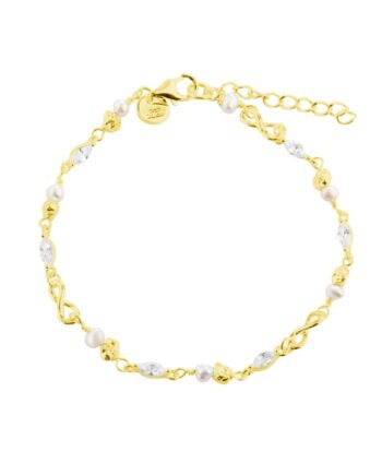 White Garden Bracelet   Golden