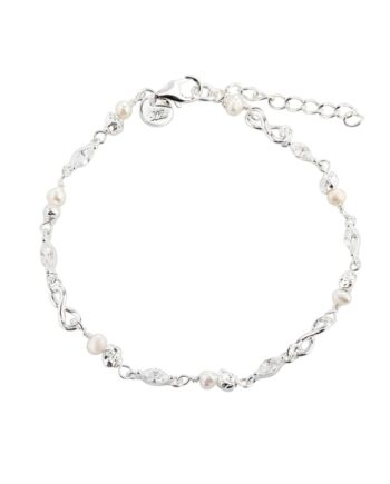 White Garden Bracelet   Silver
