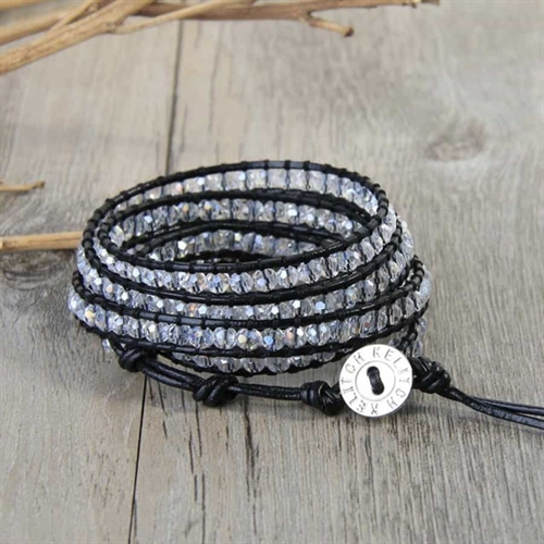 White Wrap Armbånd Med