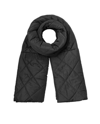 Wrapmewarm Dropps Exclsv Sort Oversize Quiltet Halstørklæde Med Lommer