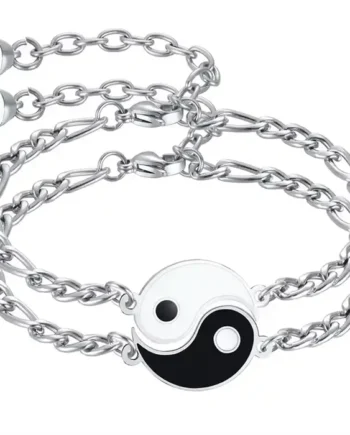 Yin And Yang Pararmbånd   Rustfri Stål