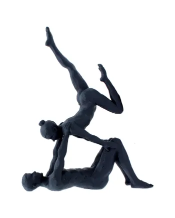 Yoga Figur Med Par Rustik Sort