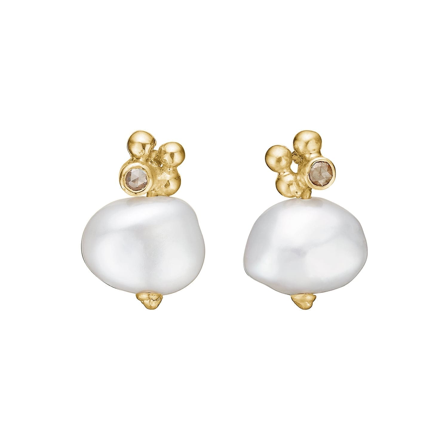 Zenith White Keshi Perle ørestikkere