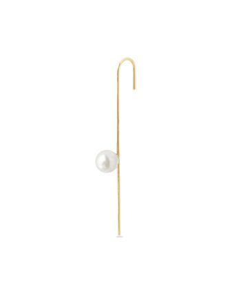 ørering  Earspear Pearl 18 Karat Forgyldt Sterling Sølv Og Hvid Perle