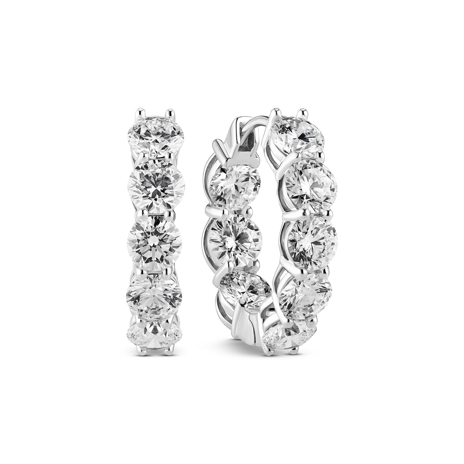 øreringe Ariccia 14 Kt  Guld El  Hvidguld   60 Ct Tw  -  Vs Lab-grown Diamanter