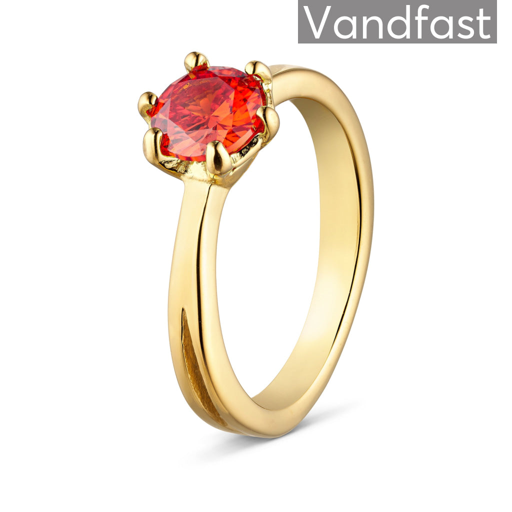 Annebrauner Princess Orange Ring 18k Guldbelagt 46