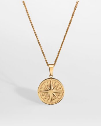 Compass Pendant      Guld  60 Cm Herre Northern Legacy