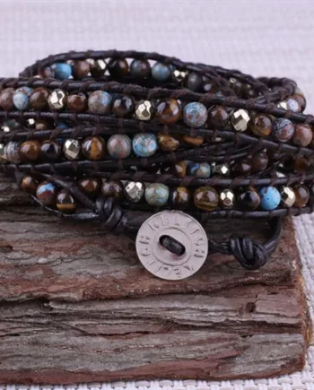 Elysse Wrap Armbånd Med Natursten