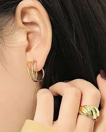 Gaea ørering Guldbelagt 18k     Stk