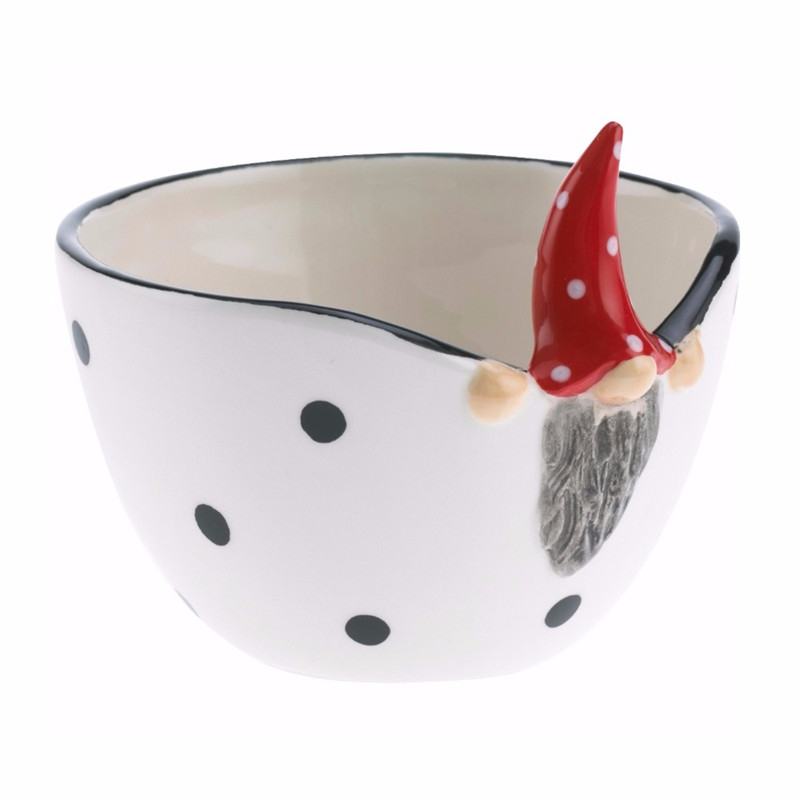 Juleskål Med Lille Nisse 16 Cm