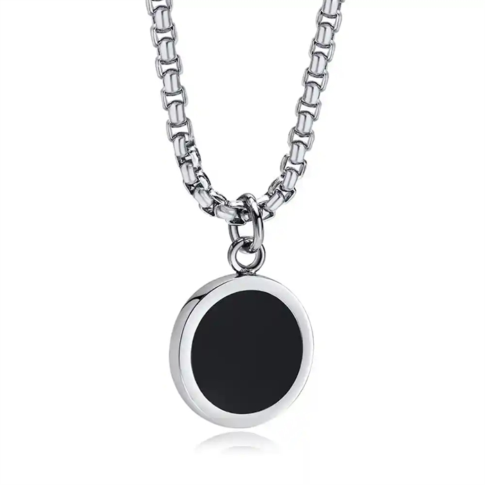 Lille Lækkert Halssmykke Black Steel