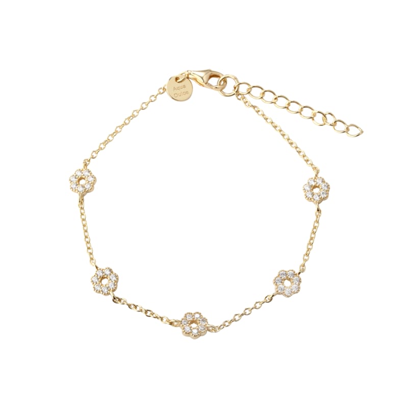 Lumi Flower Clear Bracelet   Golden