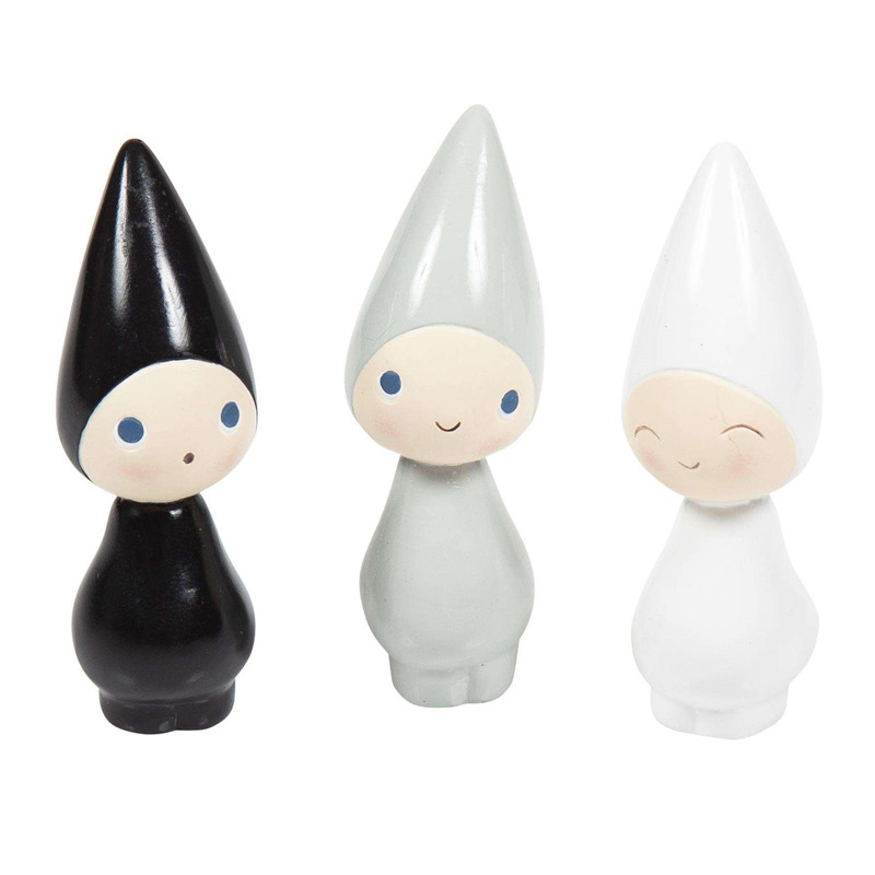 Peggy   Små Fine Figurer   Sort  Hvid Og Grå