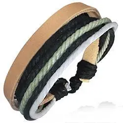 Quot Cord Quot  Læder Bomuld Armbånd