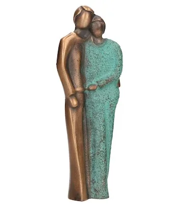 Quot Kærlighed Quot  Par Bronzefigur  Højde 14 Cm  Oplagt Bryllupsgave Og Alle Anledninger Hvor Kærligheden Skal Fejres