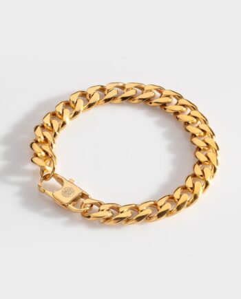 Sequence Oversize Armbånd Guldtonet   19 05 Cm Herre Northern Legacy