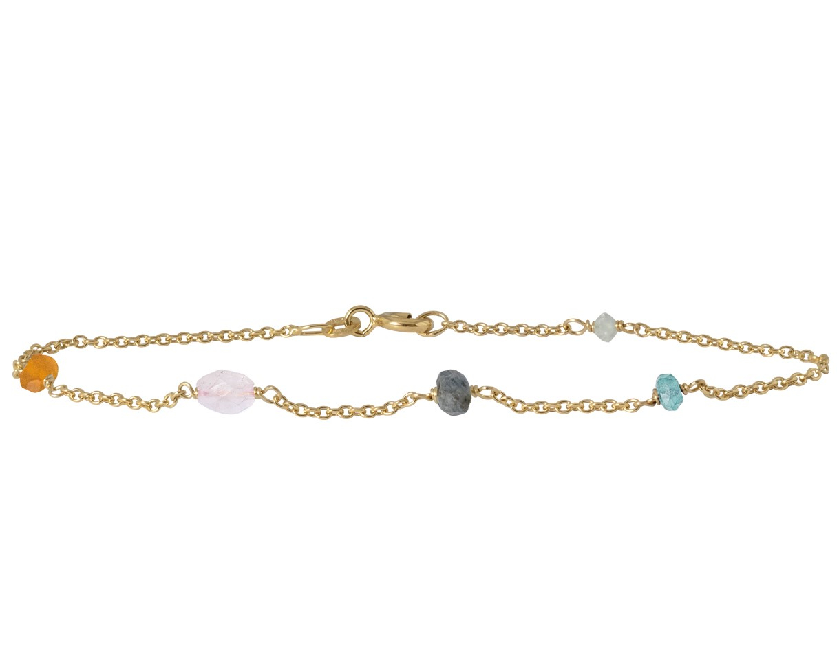 Tilbud Guldarmbånd Med Sten Spar 40 Rabinovich Armbåd Guld Med Rosenkvarts Pink Safir Grå Safir Og Apetite